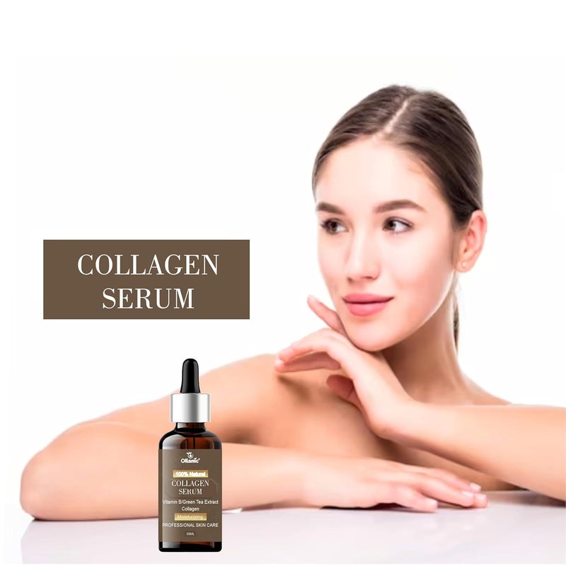 Oilanic Oilanic Natural Collagen Face Serum for Glowing Skin Pack of 3 Each 30 mlSerum for Face Hydrating and Moisturizing serum for Fine Lines and Dryness Daily Use for Smooth and Fresh Looking Skin  - Image 2