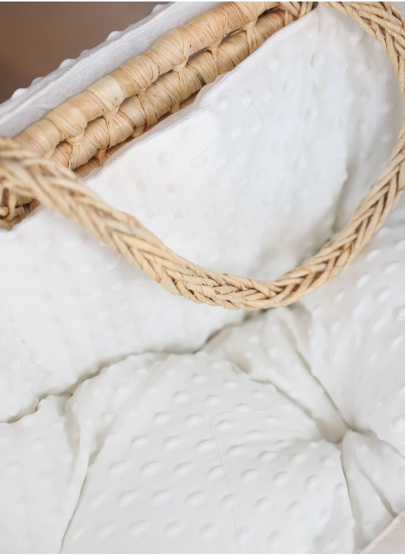 FUN MOMENT - Moses Basket Cot With Wheels Stand (off white) - Image 1