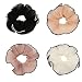Guqqeuc 4 PCS Large Hair Scrunchies Stain Hair Ties Elastic Jumbo Puffy Hair Scrunchy Hair Ponytail Holders for Women Girls Chiffon Hair Bobbles for Thick Long Hair Accessories for Teen Girls - Image 2