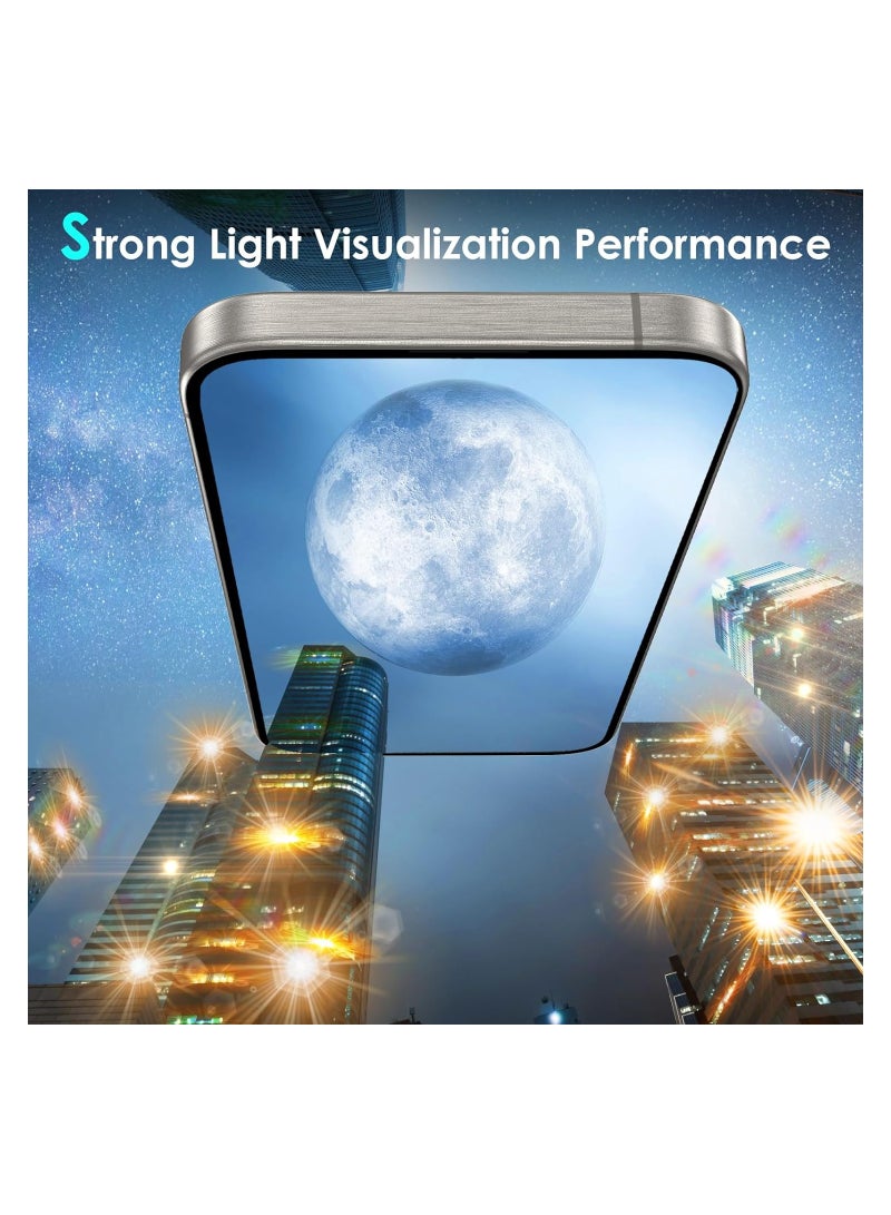 واقي عدسة كاميرا متوافق مع آيفون 15 برو  و آيفون 15 برو ماكس ، غطاء حماية عالي الدقة من الزجاج الصلب خاتم معدني للشاشة (تيتانيوم طبيعي) - Image 4