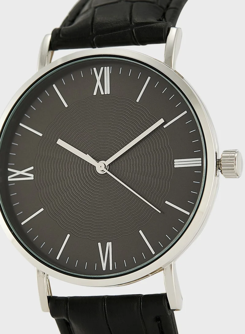 Robert Wood Analogue Watch And Bracelet Gift Set