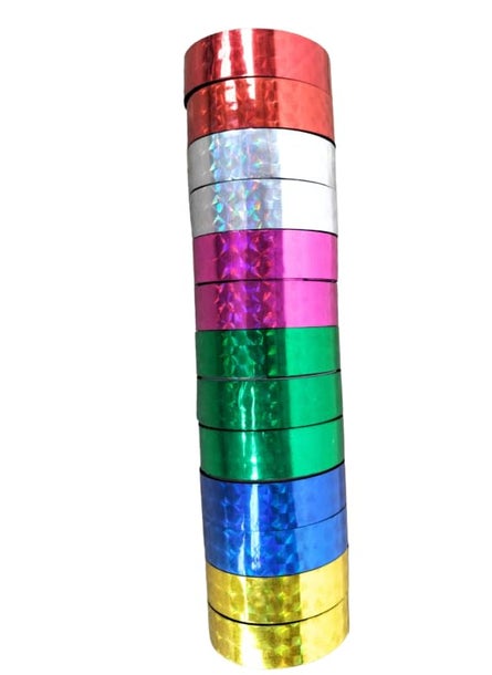 Hookcart Hookcart 12 mm Sparkling Glitter Tape for Art and Craft 13 Piece 