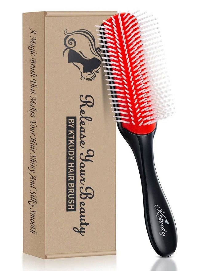 KTKUDY Curly Hair Brush Styling Brush 9 Row For Detangling & Defining Curls Ktkudy Hair Brush For Separating Shaping Curls Blowdrying Styling & Finishing Brush For Wavy Curly Or Coily Hair - Image 1