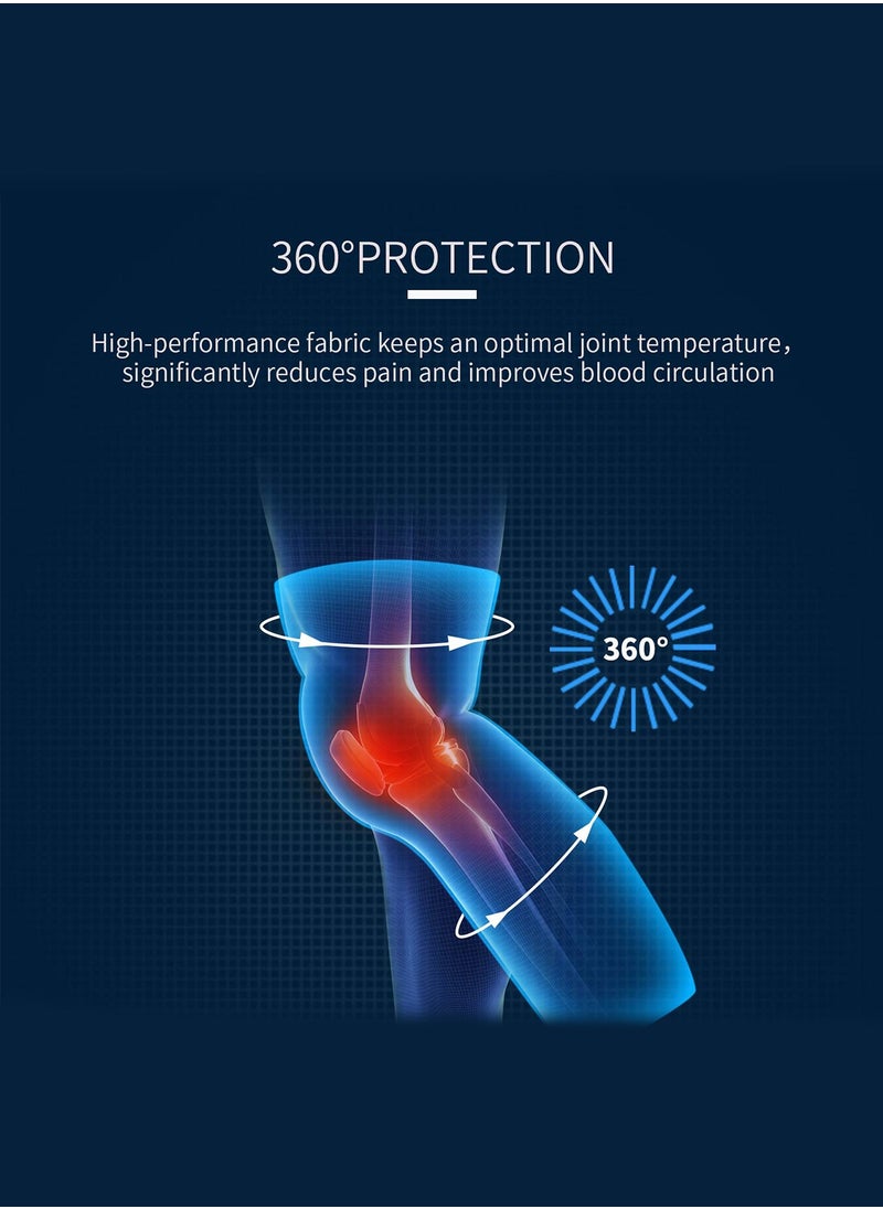 Ofrdncy Ofrdncy Leg Compression Sleeve Full Leg 2 Pack Long Knee Brace for Men Women Knee Support Protector for Running,Weightlifting, Workout and other Sport-4Sizes  - Image 4