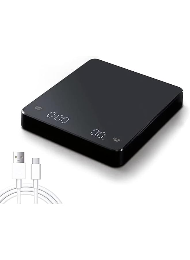 promass Coffee Scale with Timer, High Precision Gram Digital Espresso Scale with Timer LED Screen, Weighing 0.1g Measures in oz/ml/g Kitchen Scale for Pour Over and Drip Coffee