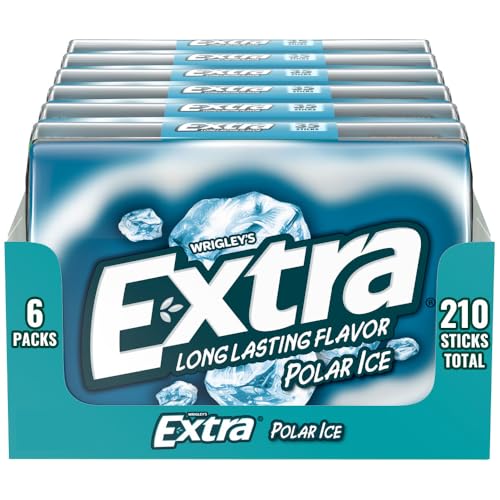 EXTRA Gum Polar Ice Sugar Free Chewing Gum Mega Pack 35 Stick 6 Pack - Image 1