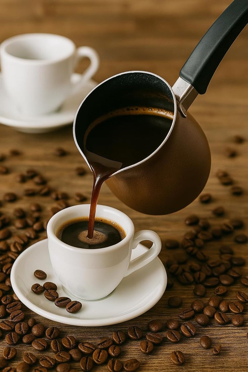 B&D Turkish Coffee Pot - Non-Stick Copper Brown - Image 3