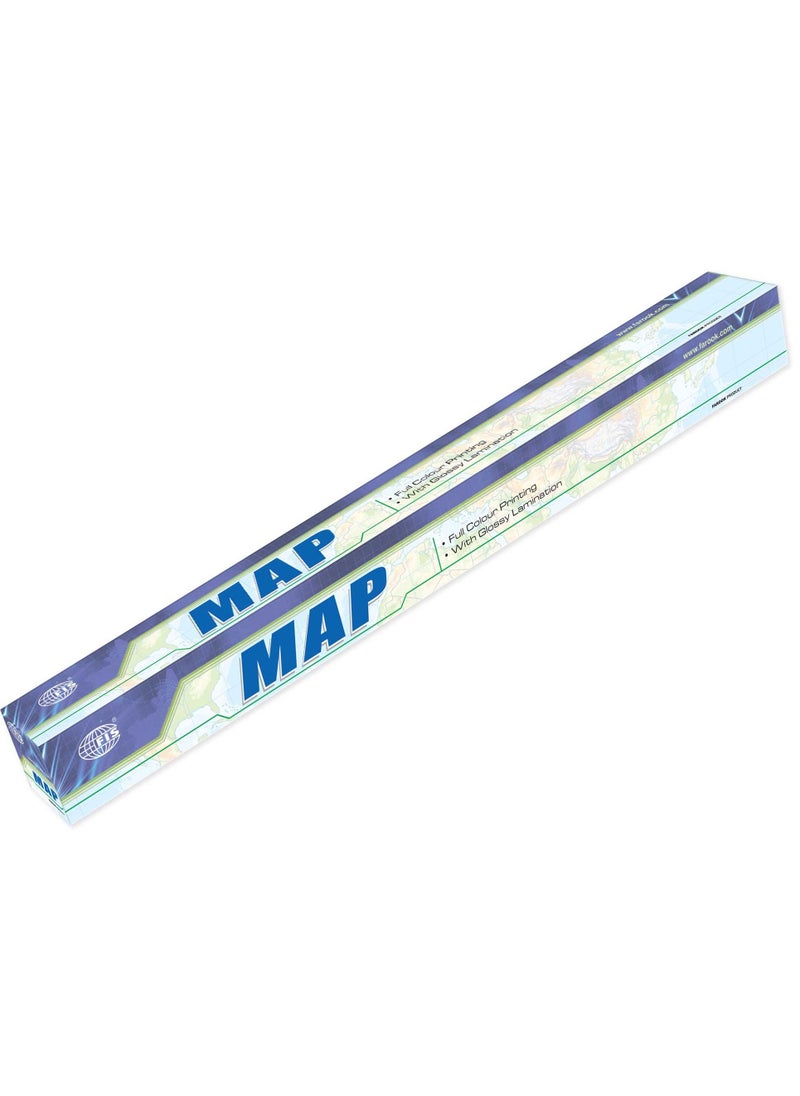 FIS - FIS "UAE" Wall Map with Glossy Lamination, Arabic Language, Size 50x70 cm, Printed in Multicolour - FSMAUAE5070A - Image 1