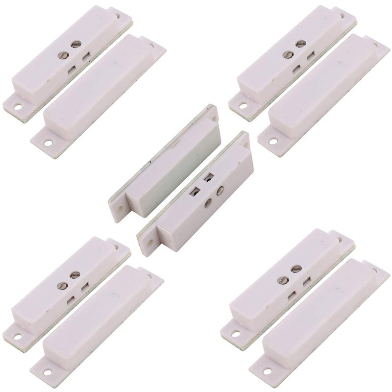 UHPPOTE Window Door Sensor Magnetic Contact Normal Closed Wired ScrewTerminal SurfaceMount Magnetic Contact Security 5 Pack - Image 2