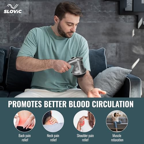 SLOVIC Massage Machine For Body Pain [3 Massage Heads] |Body Massager Machine For Pain Relief | Leg & Foot Massager Machine For Pain Relief | Leg Massagergift Items For Unisex (5 Speed Setting),Black - Image 5