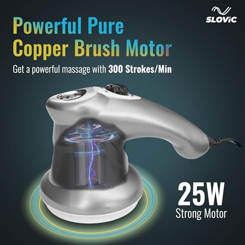 SLOVIC Massage Machine For Body Pain [3 Massage Heads] |Body Massager Machine For Pain Relief | Leg & Foot Massager Machine For Pain Relief | Leg Massagergift Items For Unisex (5 Speed Setting),Black - Image 4