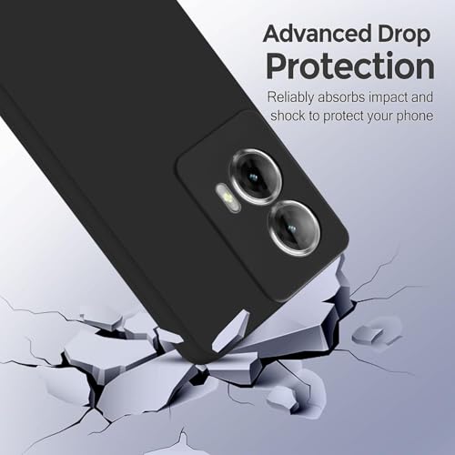 SBMS Silicone Back Cover Case for Motorola Moto G35 5G | Soft Micro-Fibre Lining Inside | Camera Protection Bump | Shockproof Back Cover Case for Motorola Moto G35 5G (Black) - Image 4