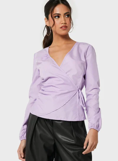 Ginger Wrap Front Top