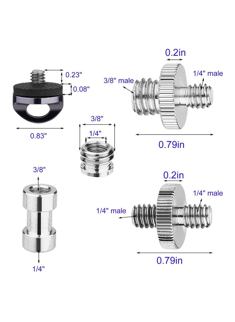 Generic - 22-Piece Camera Screw Adapter Set - 1/4" Male to 1/4" & 1/4" Male to 3/8" Male Threaded Tripod Converters for Cameras, Tripods, Monopods, Ballheads - Image 1