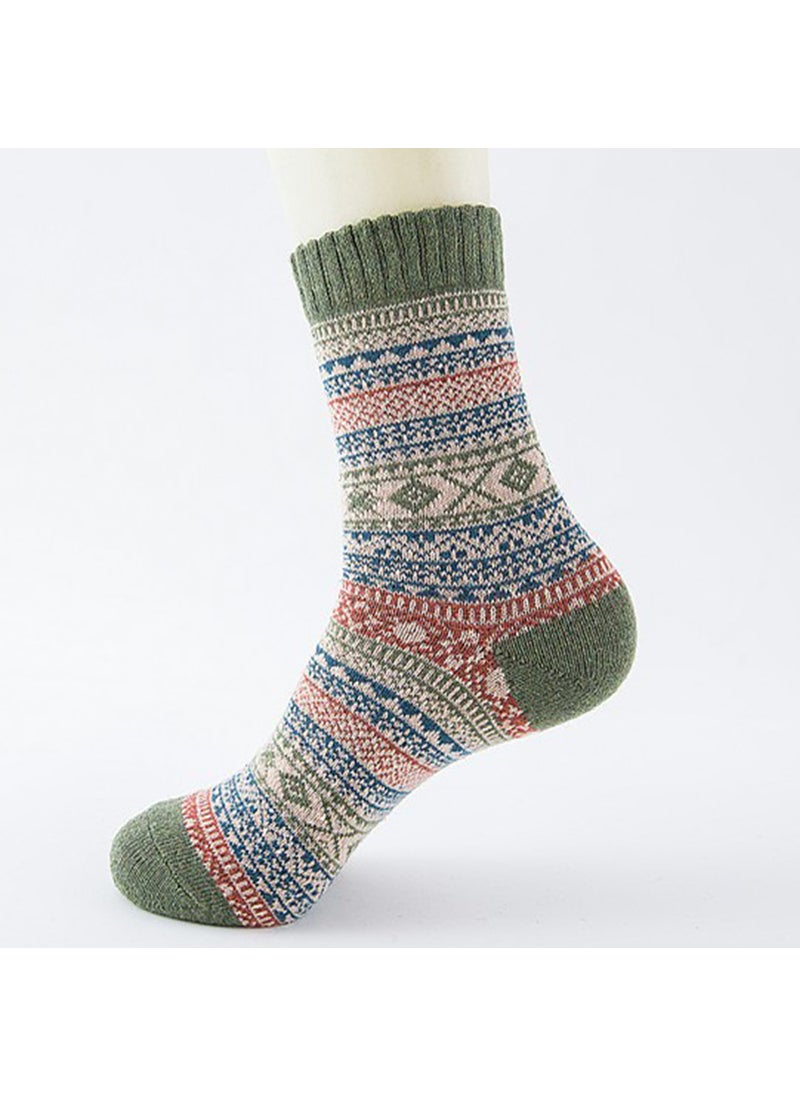 Generic - Socks autumn and winter new double retro rabbit wool socks mens national wind warm socks a generation of wool socks socks Blue - Image 1