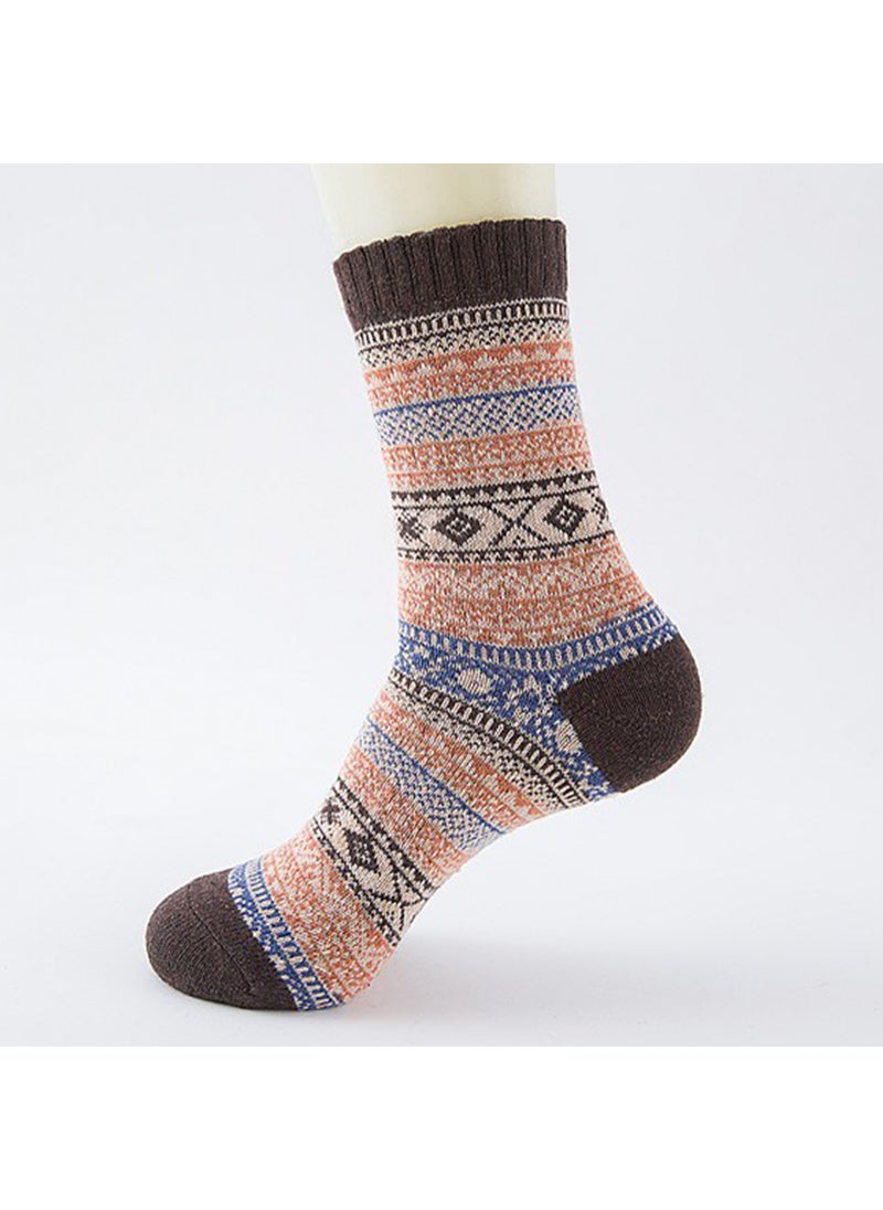 Generic - Socks autumn and winter new double retro rabbit wool socks mens national wind warm socks a generation of wool socks socks Blue - Image 1