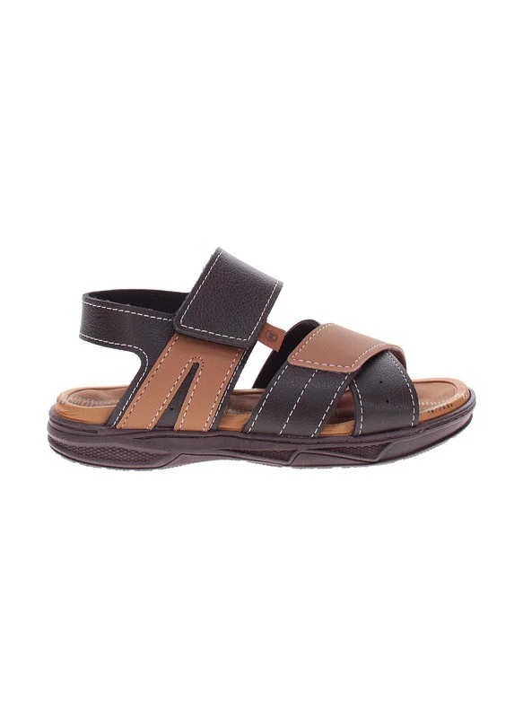Molekinho Molekinho Boys Sandals With Back Strap Coffee | Made In Brazil