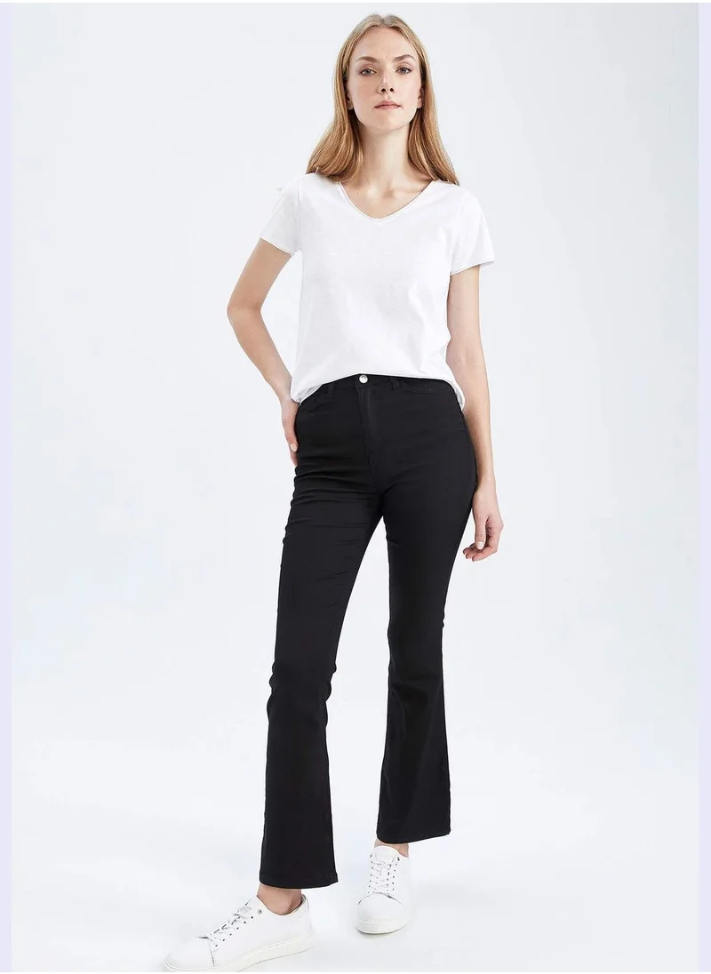 DeFacto High Waisted Gabardine Chinos