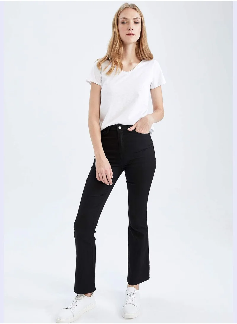 DeFacto High Waisted Gabardine Chinos