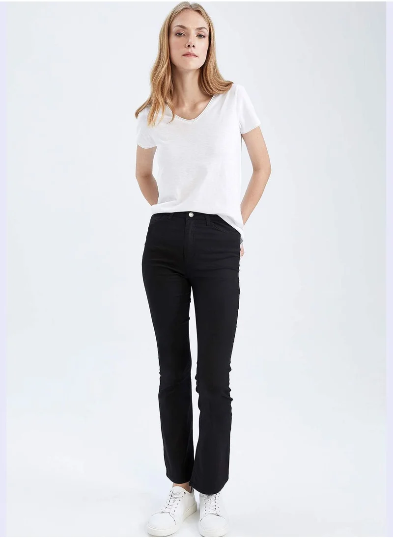 DeFacto High Waisted Gabardine Chinos