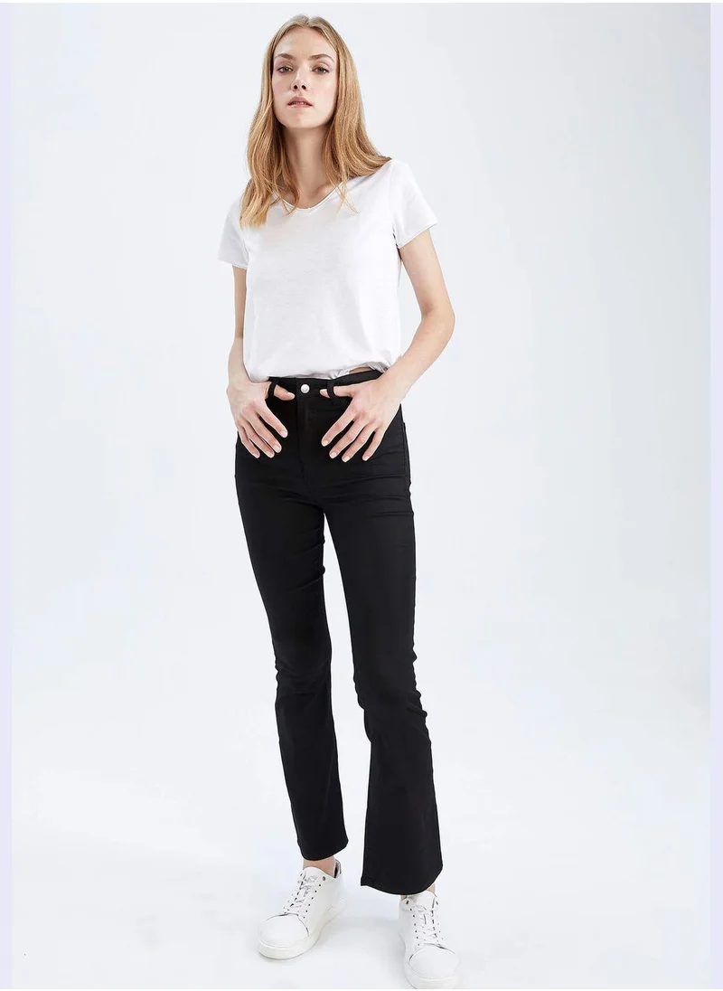 DeFacto High Waisted Gabardine Chinos