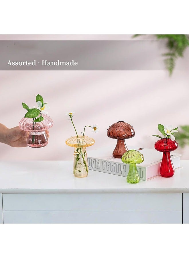 يلا جوي فطر الأواني الزجاجية ، مجموعة من 5 لون النبات محطة تربية ، مصنع حوض السمك مصغرة ، فريدة من نوعها زهرية صغيرة من الزجاج ، جميل حوض الزراعة المائية وعاء الزهور ، ديكور غرفة الإناث هدية - Image 3
