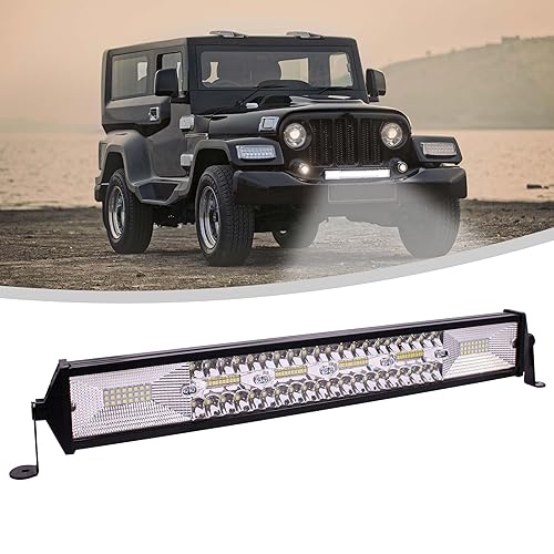 SORAX 21 Inch Light Bar 6000K Off-Road Spot Flood Combo Led Bar Light Waterproof compatible for Truck, 4X4, ATV, Boat, Jeep, LED Light Bar (1Pcs) - Image 1