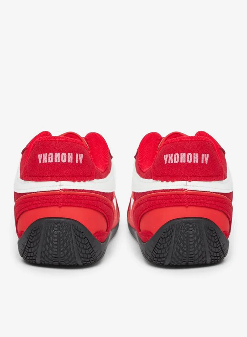 Styli Active Red Retro Lace Up Sneakers