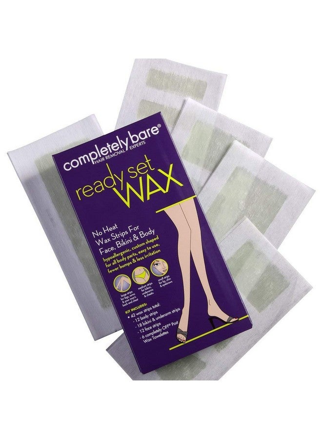Completely Bare Ompletely Bare Ready Set Wax For Face Bikini & Body Easy To Use Wax Strips Full Body Hair Removal All Natural Antioxidant Aloe & Jojoba Oil Cruelty Free & Parabenfree Vegan Formula 50Ct 2Pk - Image 5