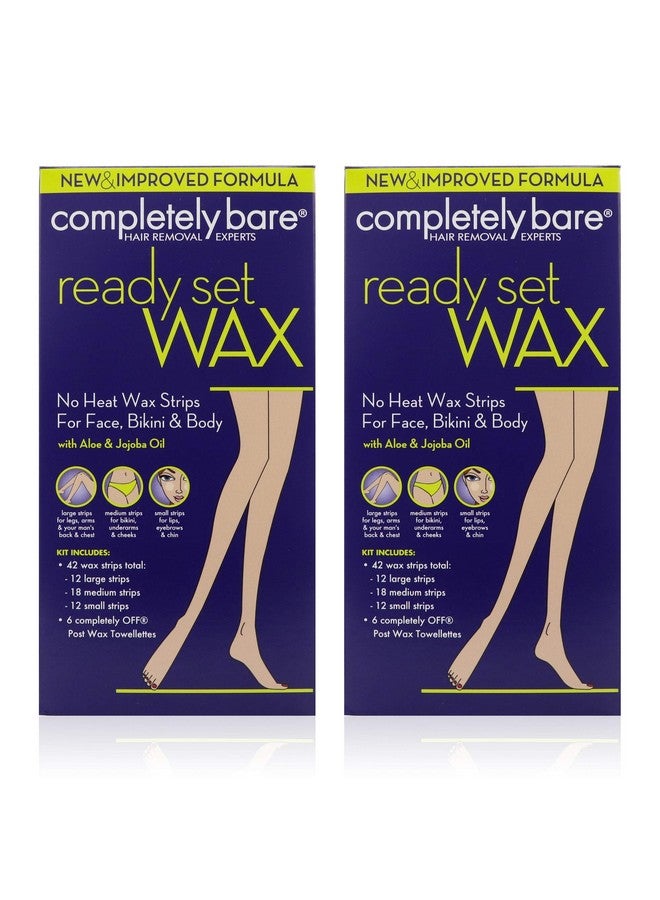 Completely Bare Ompletely Bare Ready Set Wax For Face Bikini & Body Easy To Use Wax Strips Full Body Hair Removal All Natural Antioxidant Aloe & Jojoba Oil Cruelty Free & Parabenfree Vegan Formula 50Ct 2Pk - Image 2