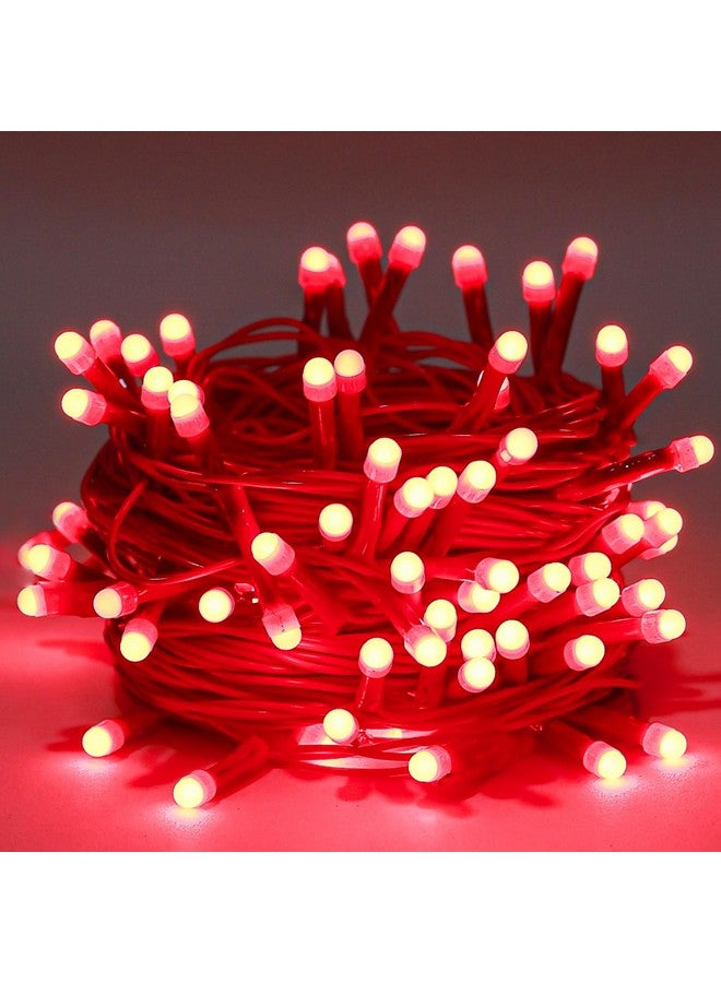 Lexton 40 LED Power Pixel Serial String/Fairy Light | Plug Sourced | Suitable for Home & Outdoor Decoration, Diwali, Christmas, Ramadan, Wedding, Party, Festival (Pack of 10, Red) - Image 1