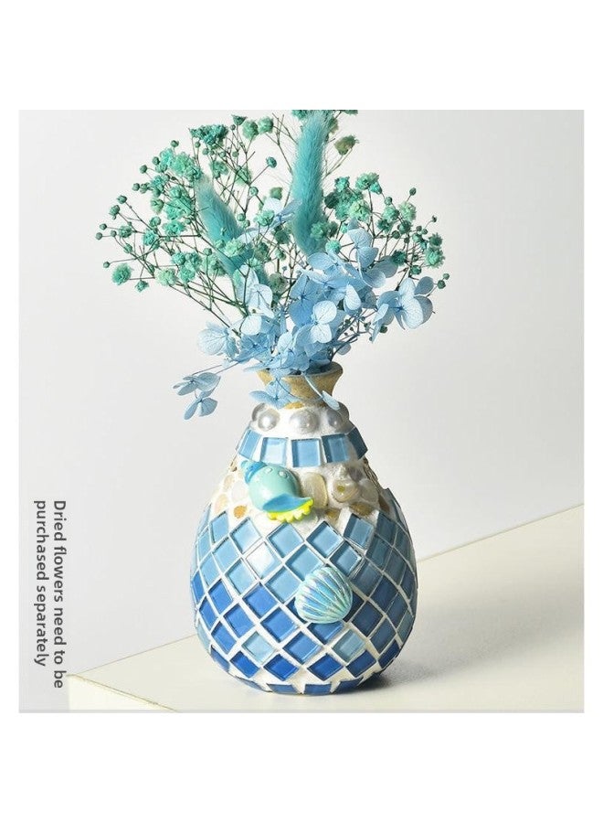 Beauenty Mosaic Vase Decoration Making Creative Material Bag Children's Handmade Artwork Women's Day Handmade Diy Gift-Color:Small Conch Small Mouth Bottle  - Image 1