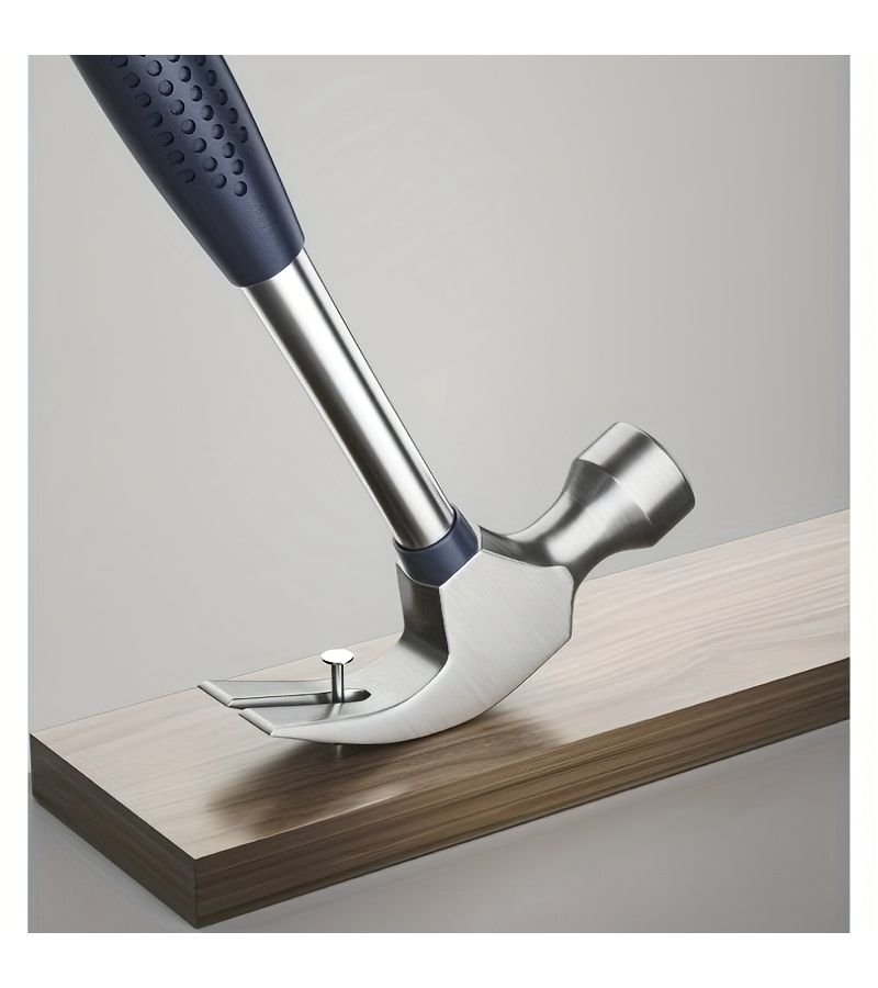 Black Heavy Duty Wood Hammer with Sheep Horn Handle Shock Resistant Plastic Grip - Image 4