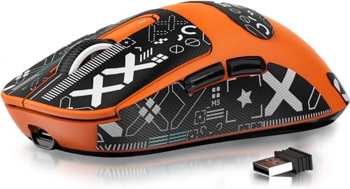 MANBASNAKE Attack Shark X3 Wireless Gaming Mouse 49g Triple Mode Ergonomic Computer Mouse PAW3395 26K DPI Sensor 200h Battery Life Griptape Programmable Buttons for PCLaptopMac Orange - Image 1