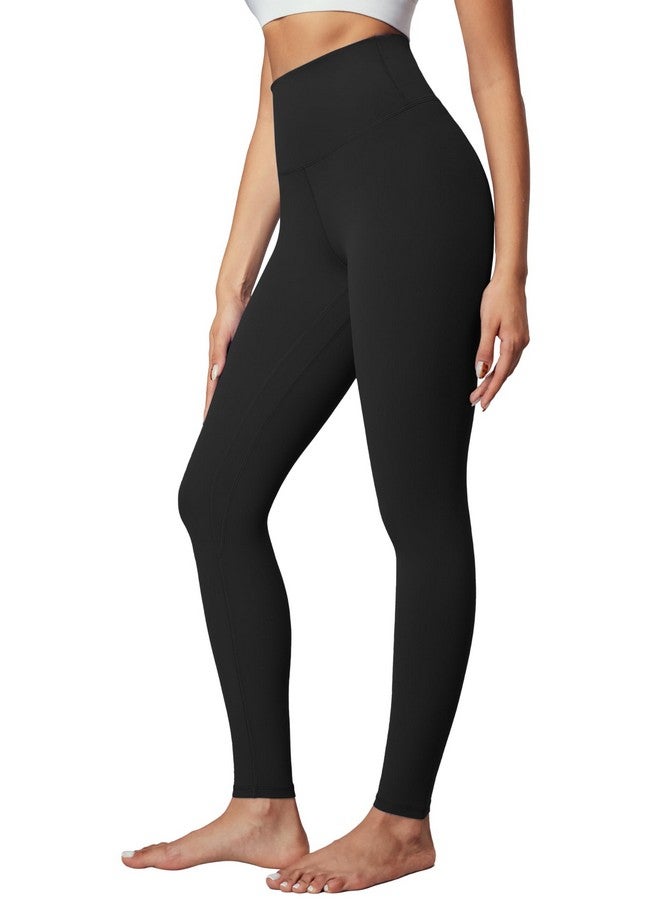 IUGA High Waisted Leggings For Women Tummy Control Buttery Soft Workout Leggings Compression Gym Yoga Leggings Black  - Image 1