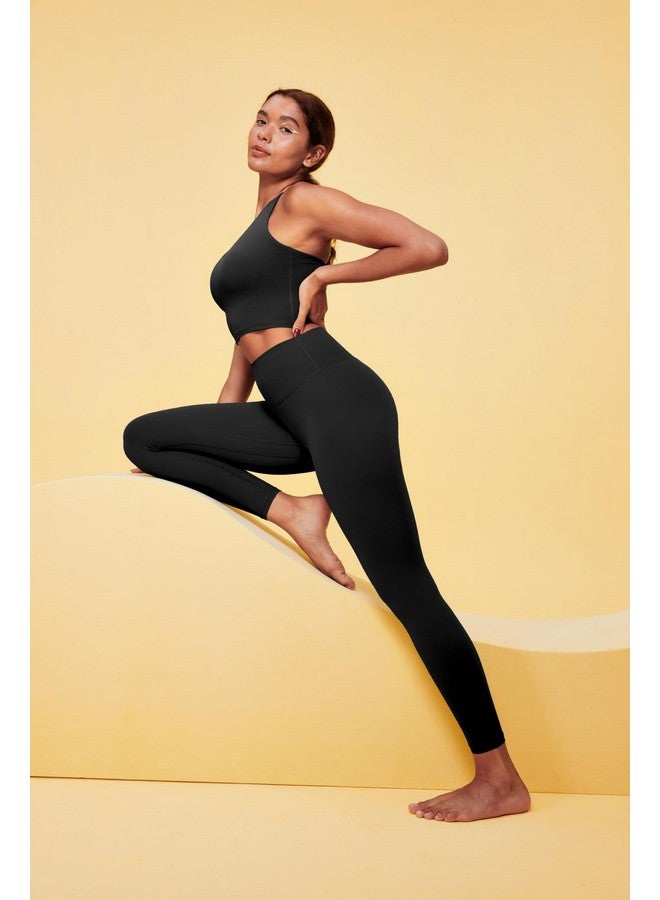 IUGA High Waisted Leggings For Women Tummy Control Buttery Soft Workout Leggings Compression Gym Yoga Leggings Black  - Image 5