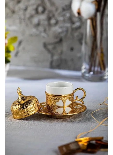 Hit Dükkan Sena Yonca Porcelain Cup with Engraved Motif  - Image 1