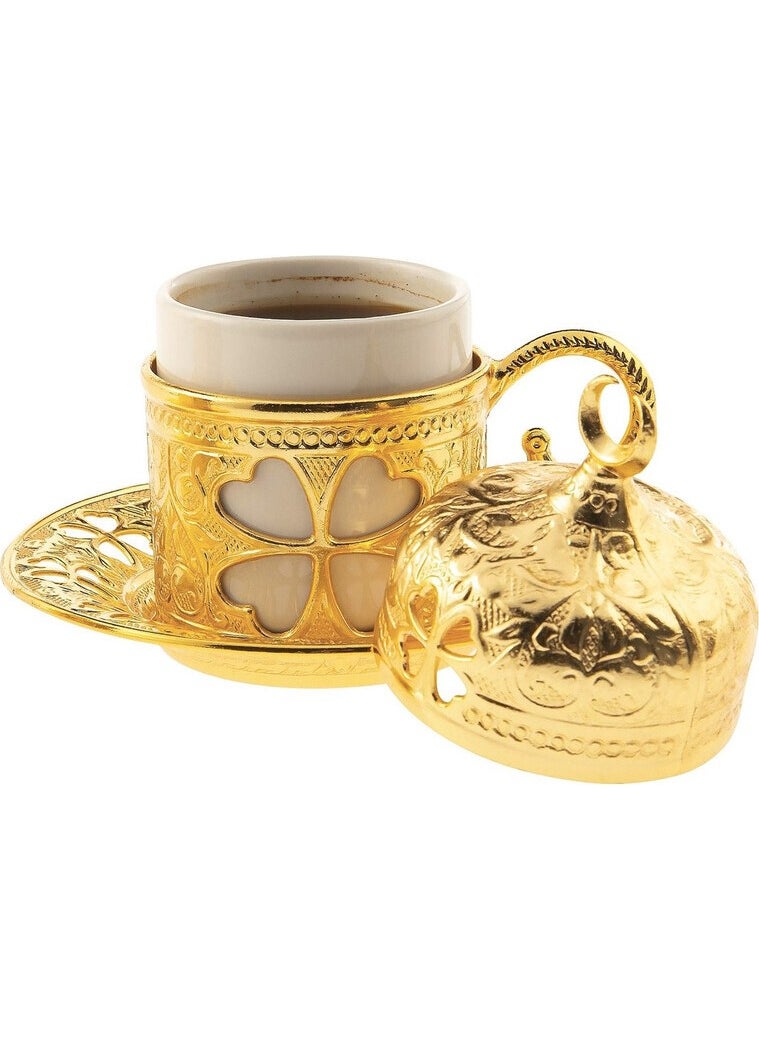 Hit Dükkan Sena Yonca Porcelain Cup with Engraved Motif  - Image 2