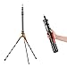 soonpho soonpho Soonpho Light Stand with 180Ã‚Â° Reversible Leg,1/4" to 3/8" Screw Adapter,Portable Travel Tripod Stand  - Image 2
