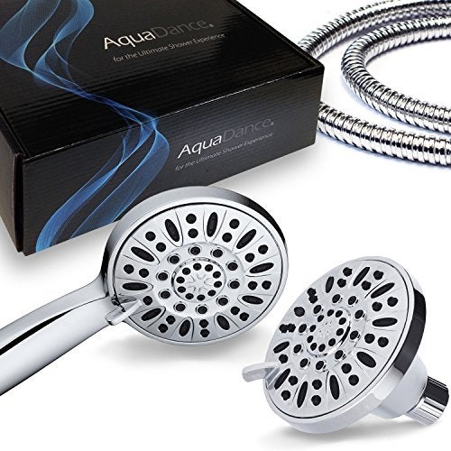 AquaDance Total Chrome Premium High Pressure 48-setting 3-Way Combo for The Best of Both Worlds – Enjoy Luxurious 6-setting Rain Shower Head and 6-Setting Hand Held Shower Separately or Together - Image 2
