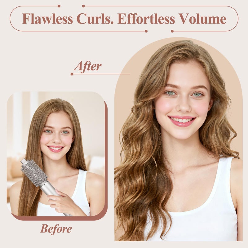 Chivixe Round Brush Attachment for Shark FlexStyle, Upgraded Oval Round Volumizing Brush for Shark Flex Style Accessories Styling for for Smooth, Voluminous Curls(1.5 Inch Barrel,2.32 Inch Bristle) - Image 5