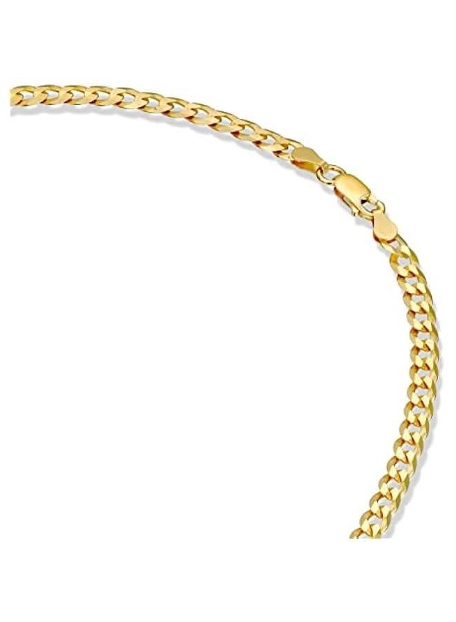 بافوا بافوي سلسلة من الفضة الاسترليني عيار 925 الايطالية الصلبة مطلية بالذهب عيار 22 قيراط | ثعبان، صندوق مربع، كابل، كبح فائق المرونة، قلادة ميامي كوبان وحبل متعرج قطع الماس للنساء والرجال | صنع في ايطاليا - Image 4