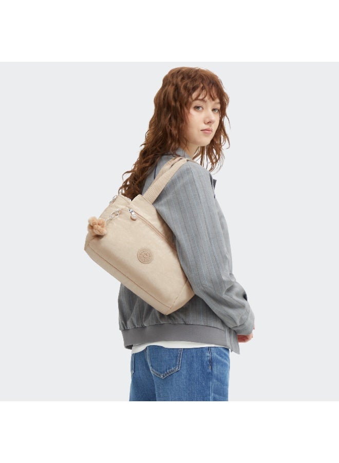 kipling Elysia Medium shoulderbag with removable shoulder strap Sparkled Beige - Image 2