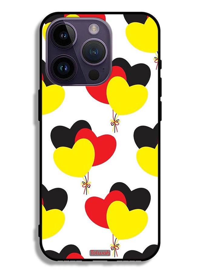 Tolwak Apple iPhone 14 Pro Protective Case Three Hearts Bunch - Image 2