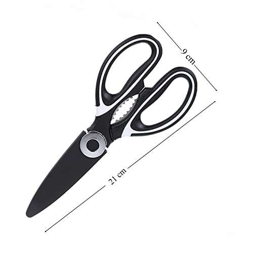 Carrot - Kitchen Scissor for General Use, Heavy Duty Kitchen Raptor Meat Shears, Cooking Scissors, Stainless Steel Multi-Function Scissors for Food, Chicken, Poultry, Fish, Pizza, Herbs (PACK OF 1) - Image 2