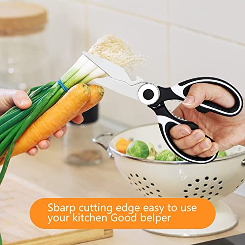 Carrot - Kitchen Scissor for General Use, Heavy Duty Kitchen Raptor Meat Shears, Cooking Scissors, Stainless Steel Multi-Function Scissors for Food, Chicken, Poultry, Fish, Pizza, Herbs (PACK OF 1) - Image 4