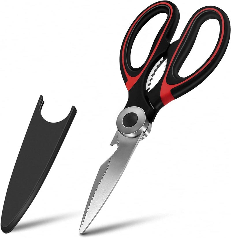 Carrot - Kitchen Scissor for General Use, Heavy Duty Kitchen Raptor Meat Shears, Cooking Scissors, Stainless Steel Multi-Function Scissors for Food, Chicken, Poultry, Fish, Pizza, Herbs (PACK OF 1) - Image 1