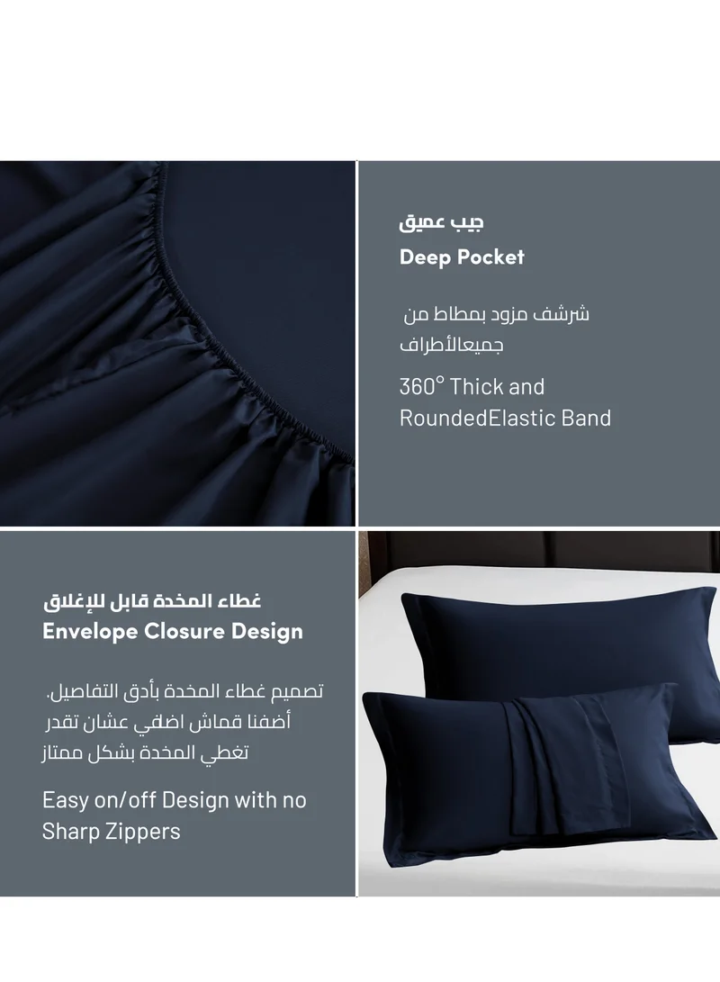 Donetella Bedding Fitted Sheet - Fits 120x200 Cm Bed For Twin Bed 2 Pcs (1 Fitted Sheet and 1 Pillowcase) - 30 Cm Deep Pocket - Solid Bed Sheet