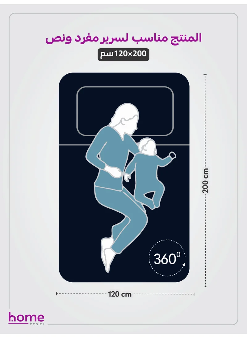 Donetella Bedding Fitted Sheet - Fits 120x200 Cm Bed For Twin Bed 2 Pcs (1 Fitted Sheet and 1 Pillowcase) - 30 Cm Deep Pocket - Solid Bed Sheet