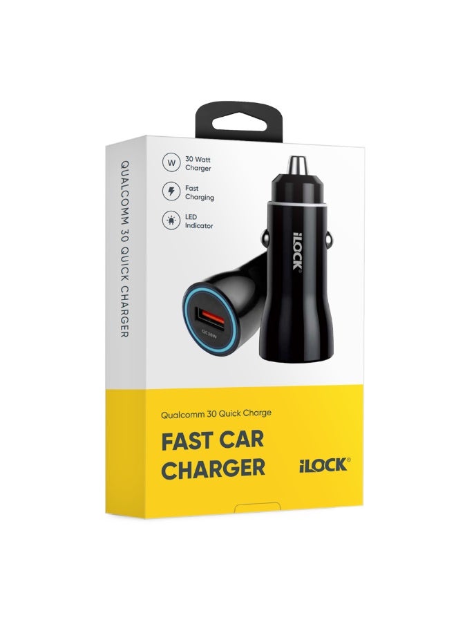 iLOCK PowerLock 30W USB-A -  Fast Car Charger